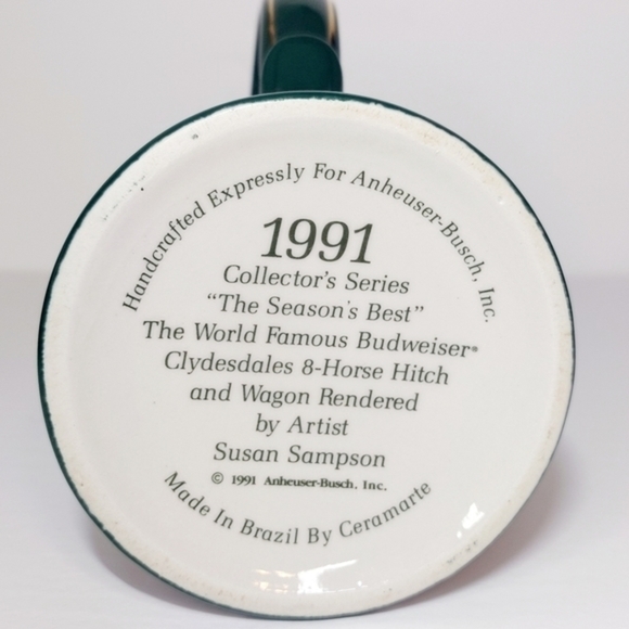 Vintage 1991 Budweiser Clydesdale Beer Stein - Picture 6 of 6